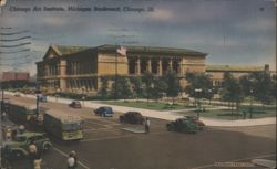 Chicago Art Institute, Michigan Boulevard Postcard