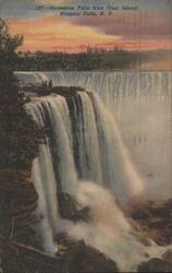 Horseshoe Falls from Goat Island, Niagara Falls, NY Postcard