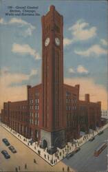 Grand Central Station, Chicago, Wells and Harrison Sts. Postcard