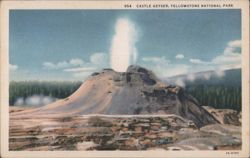 Castle Geyser, Yellowstone National Park Postcard
