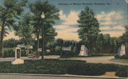 Entrance to Marine Barracks, Quantico, VA Postcard
