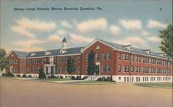 Marine Corps Schools, Marine Barracks Postcard