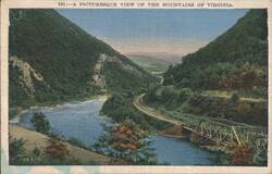 Picturesque View of the Mountains of Virginia Postcard