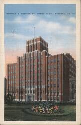 Norfolk & Western Railway Office Building, Roanoke Postcard
