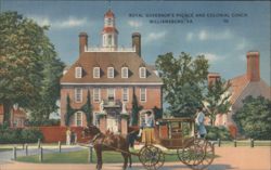 Royal Governor's Palace and Colonial Coach Postcard