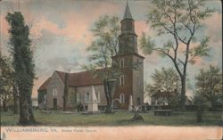 Bruton Parish Church, Williamsburg, VA Postcard