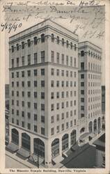 Masonic Temple Building, Danville, Virginia Postcard