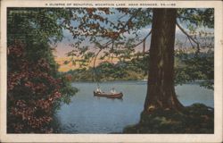 A Glimpse of Beautiful Mountain Lake, Near Roanoke, VA. Postcard