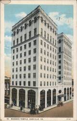 Masonic Temple, Danville, VA Postcard