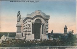 Brown Mausoleum, Fern, Iowa Postcard