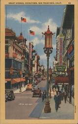 Grant Avenue, Chinatown, San Francisco, CA Postcard