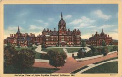 Bird's-Eye View of Johns Hopkins Hospital Postcard