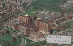 Veterans Administration Hospital, Allen Park, Michigan Postcard