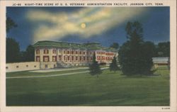 Night-Time Scene at U.S. Veterans' Administration Facility Postcard