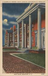 Western North Carolina Sanatorium Moonlight View Postcard