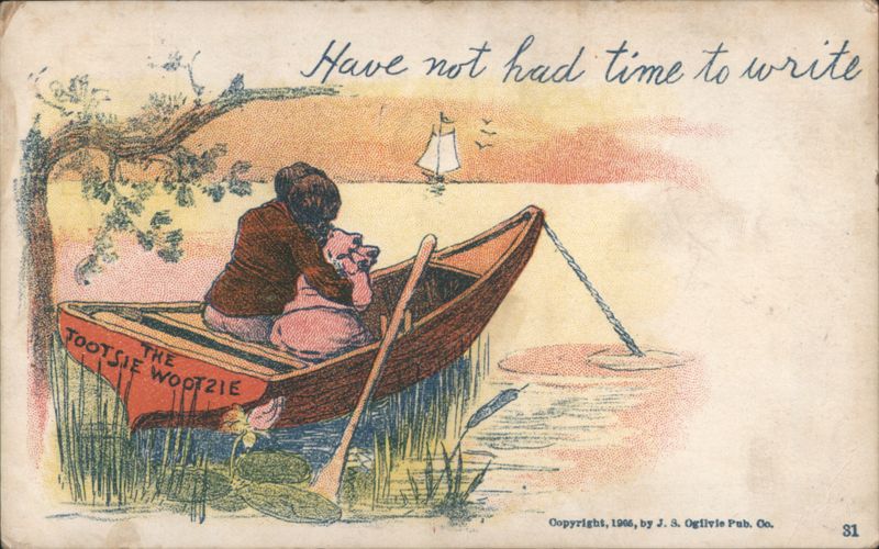 Couple in Rowboat 'The Tootsie Wootzie' at Sunset Couples