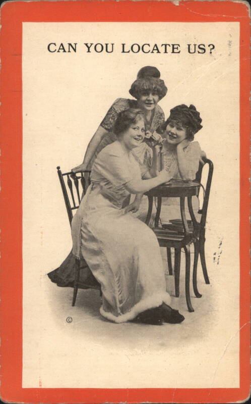 Three Women with Candlestick Telephone - Can You Locate Us?