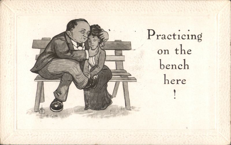 Practicing on the bench here! Comic Couple Illustration