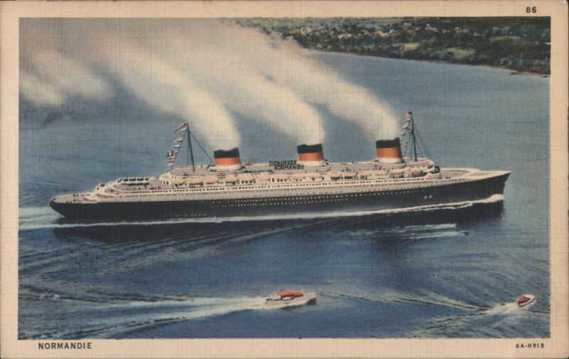 SS Normandie French Line Ocean Liner Cruise Ships