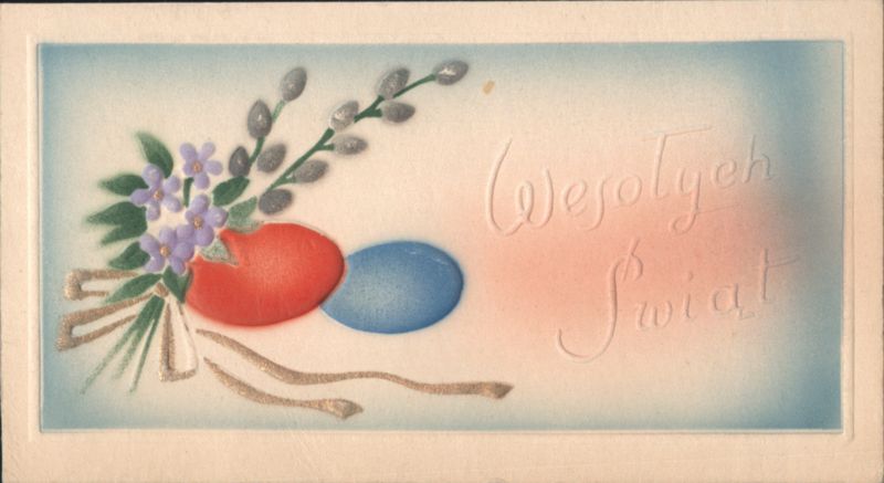 Wesołych Świąt Polish Easter Eggs and Pussy Willows