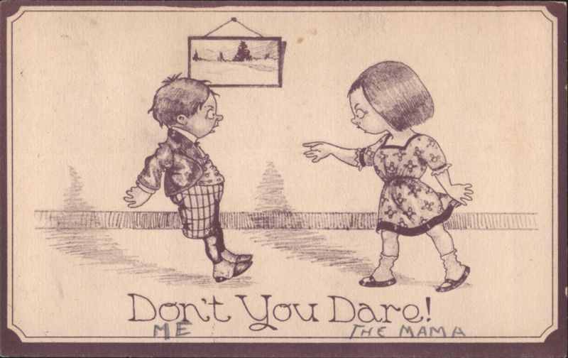 Don't You Dare! Comic Illustration of Children Comic, Funny