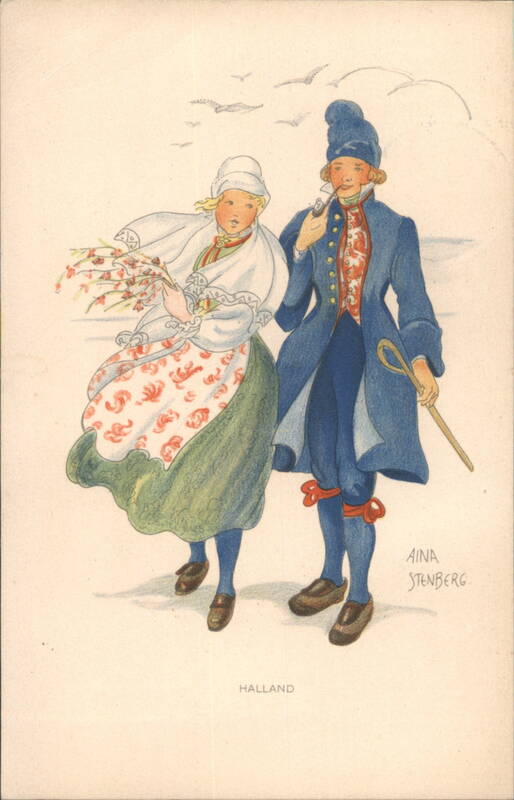 Halland Traditional Folk Costumes by Aina Stenberg Sweden