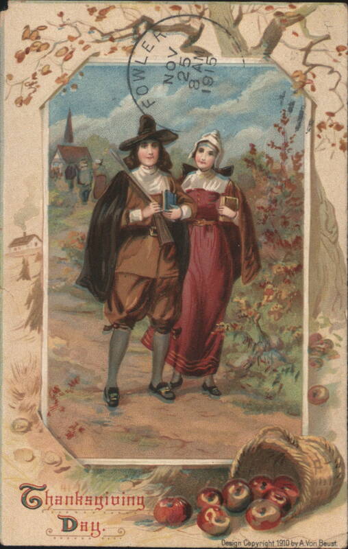 Thanksgiving Day Pilgrims with Musket and Books A. Von Beust