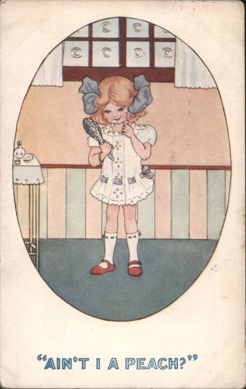 Ain't I a Peach? Girl with Hand Mirror, Dainty Girls