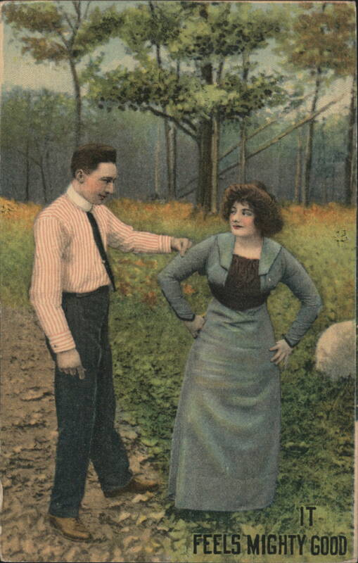 It Feels Mighty Good Couple in Wooded Landscape Comic