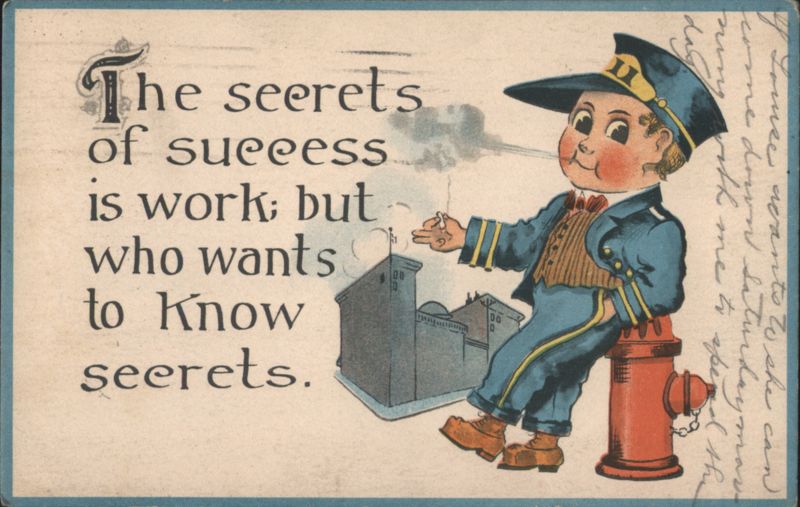 The Secrets of Success is Work Comic Boy Smoking
