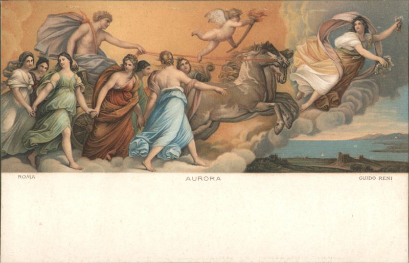 Guido Reni's Aurora Fresco, Rome Italy Art