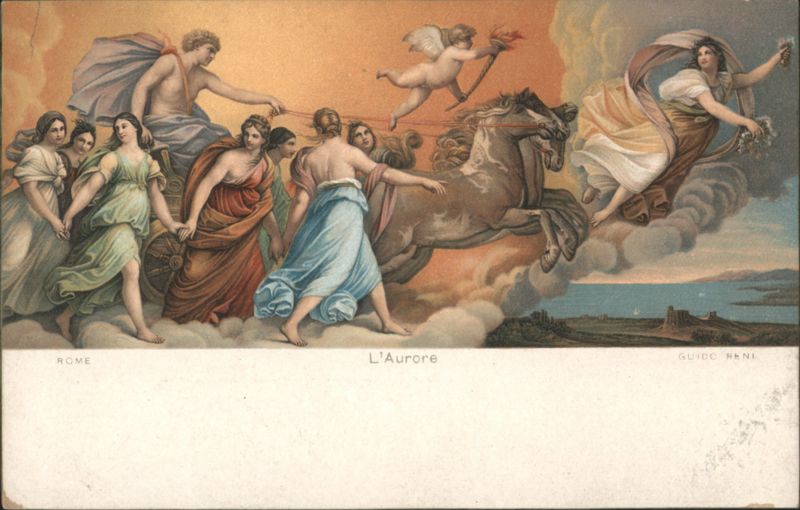 L'Aurore (Aurora) Fresco by Guido Reni, Rome Italy