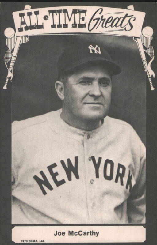 Joe McCarthy All-Time Greats New York Yankees Manager