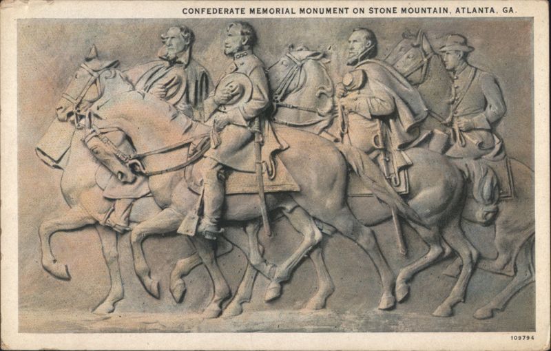 Confederate Memorial Monument on Stone Mountain Atlanta Georgia