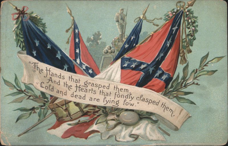 Confederate Memorial Day, Flags and Soldier Monument