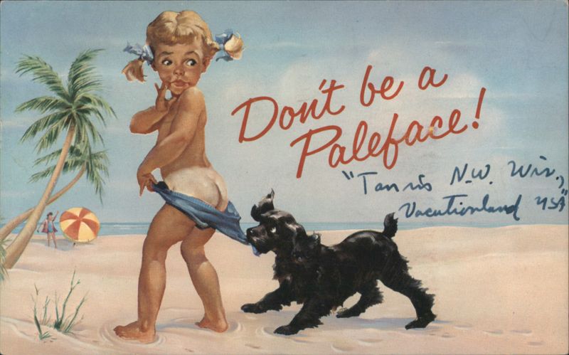 Don't be a Paleface! Coppertone Girl Advertisement