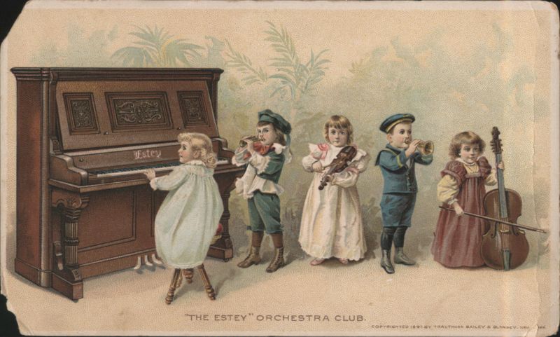 The Estey Orchestra Club Children Playing Instruments Skowhegan Maine