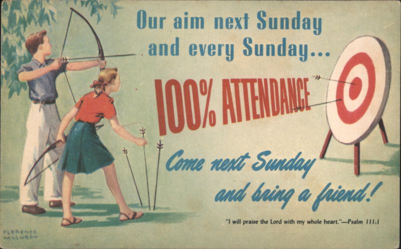 Archery Theme 100% Attendance Sunday School Promotion