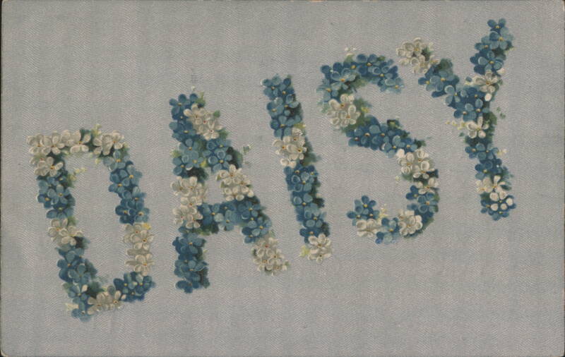 Daisy Name Spelled in Forget-Me-Nots and White Flowers