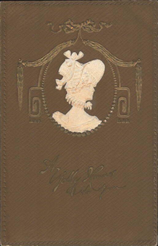 A Jolly Xmas Unto You Embossed Woman Silhouette Cameo