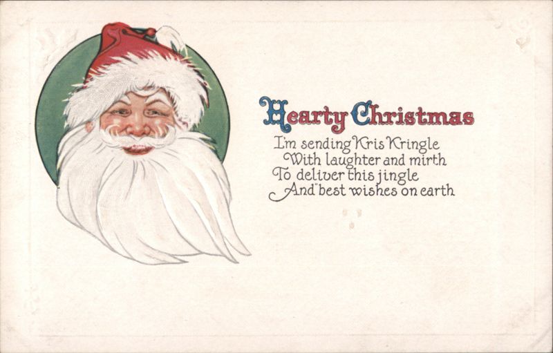 Hearty Christmas Kris Kringle Santa Claus Portrait