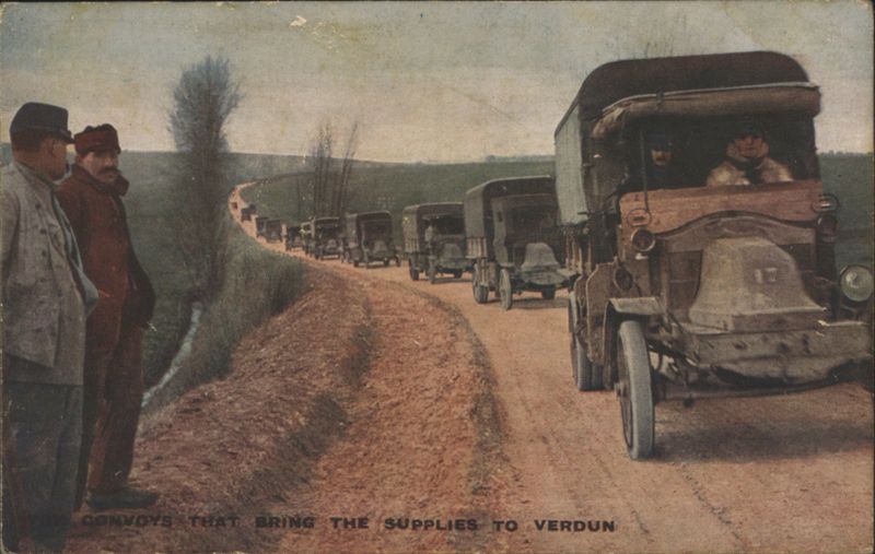 Convoys Bringing Supplies to Verdun, Western Front France