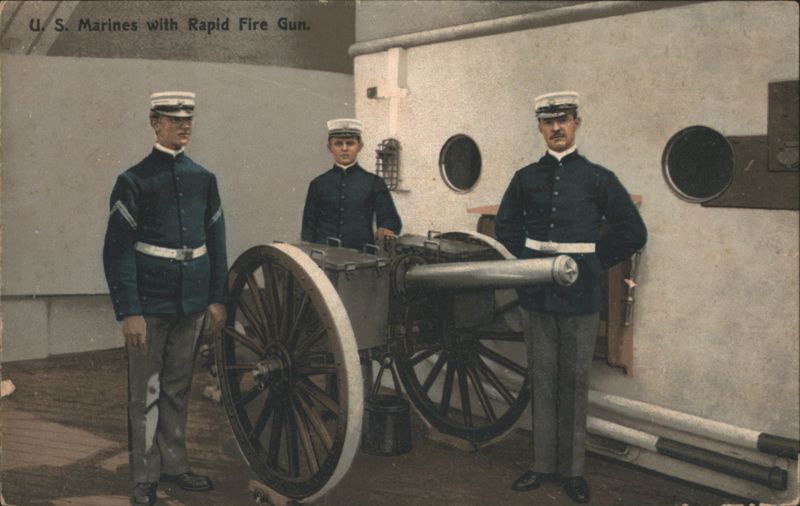 U.S. Marines with Rapid Fire Gun