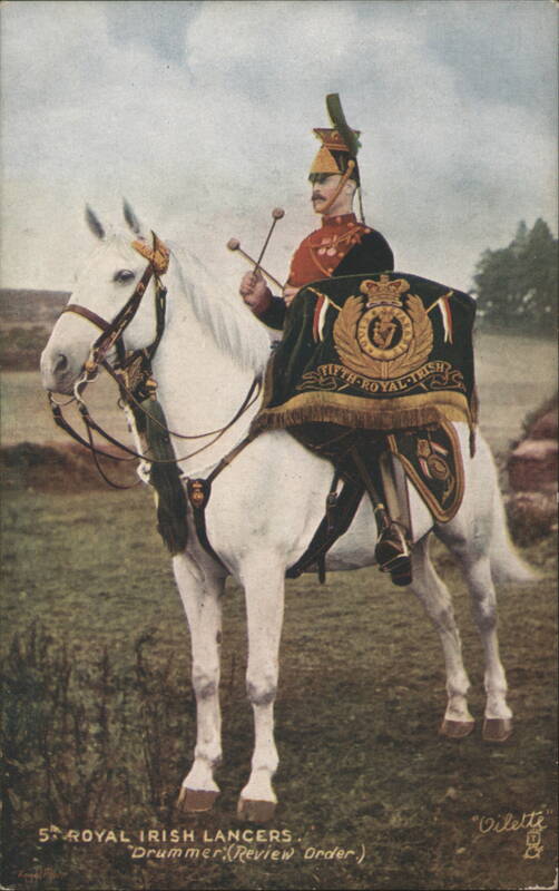 5th Royal Irish Lancers Drummer in Review Order Military