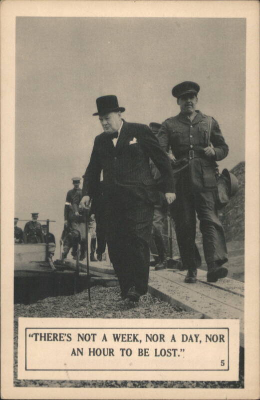 Winston Churchill Inspecting First Line Coastal Defences