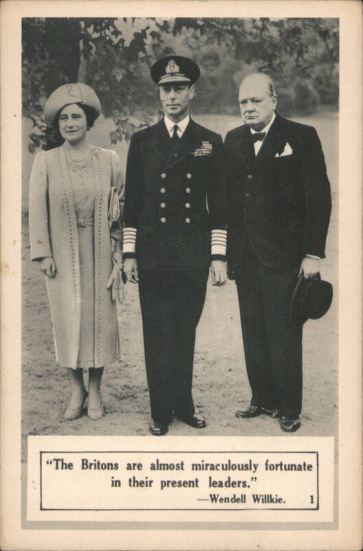 King George VI, Queen Elizabeth & Winston Churchill