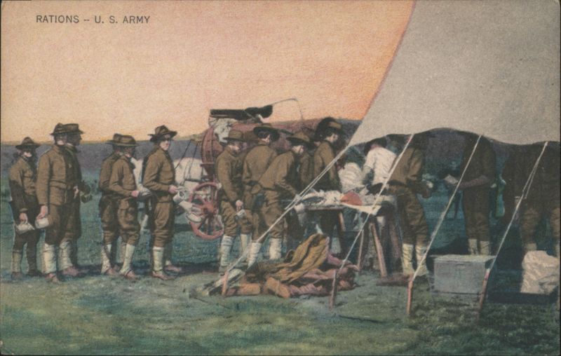 Rations - U.S. Army Soldiers at Mess Tent