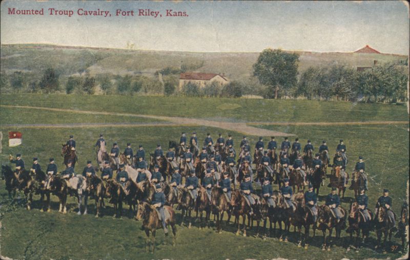Mounted Troop Cavalry at Fort Riley Kansas
