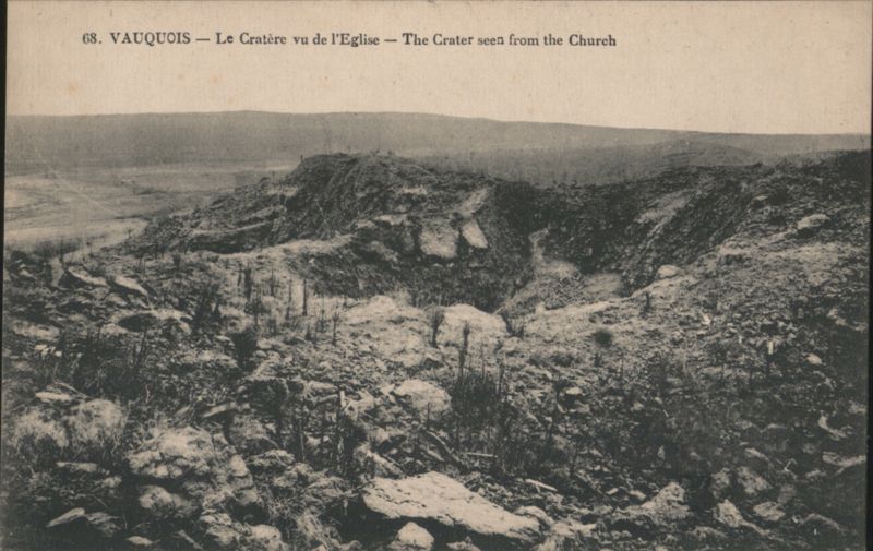 Vauquois - The Crater Seen from the Church France