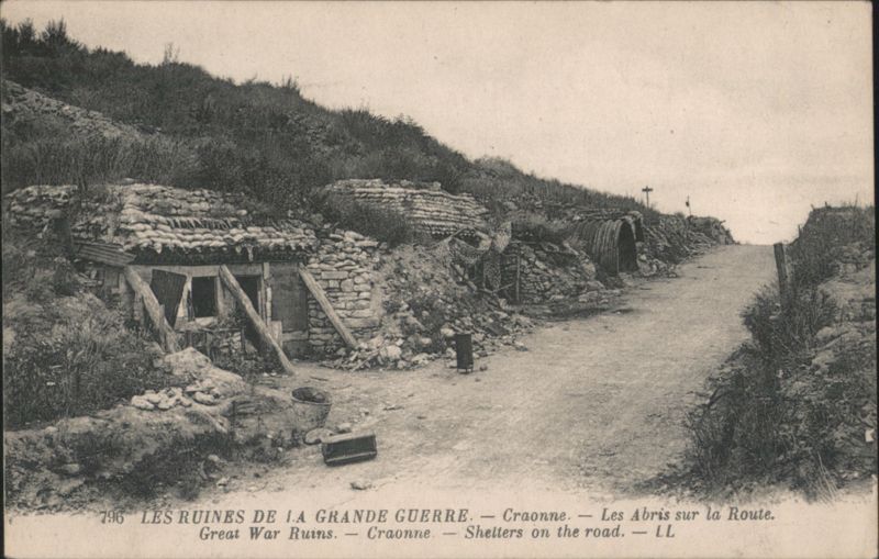 Great War Ruins, Shelters on the Road, Craonne Aisne France
